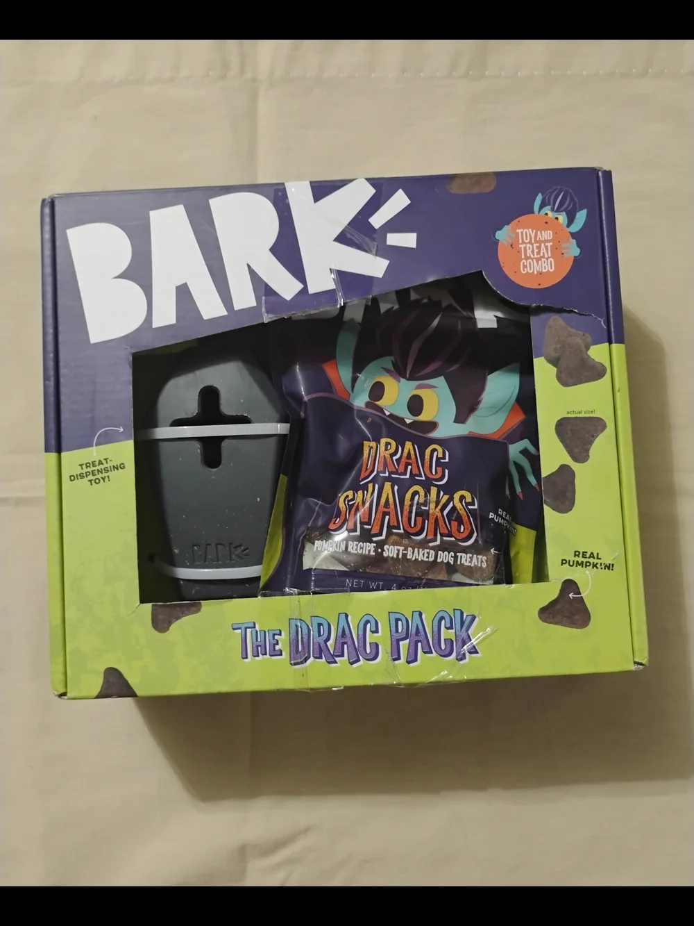 BARK The Drac Pack Toy & Treat Combo - Black & Purple